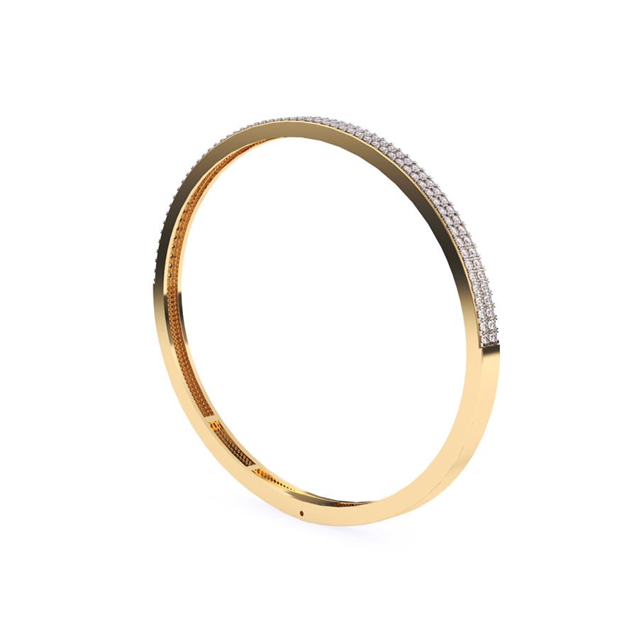 Charming Half Eternity Round Lab Grown Bracelet